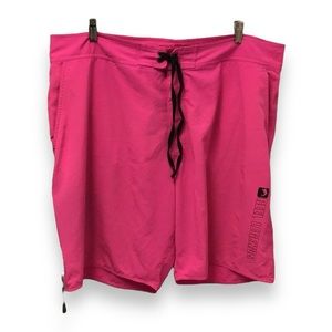 Reel Legends Mens 10” Board Shorts UPF30 Moisture Wicking, Pink Glow, size 44